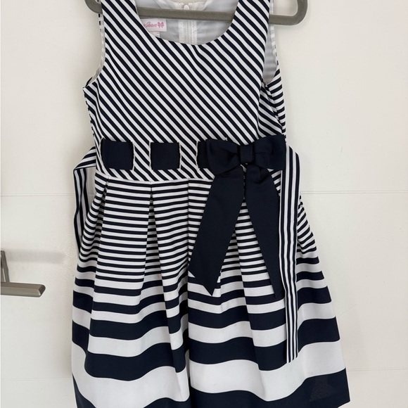 Bonnie Jean Other - Bonnie Jean Navy and White Striped Dress with Bow